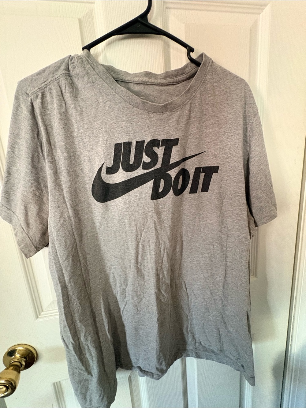 Nike Mens Gray 'Just Do It' Short Sleeve Tee